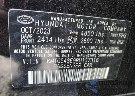 2024 Genesis G70 Sport Advanced из США, поврежденный, VIN KMTG54SE9RU137316